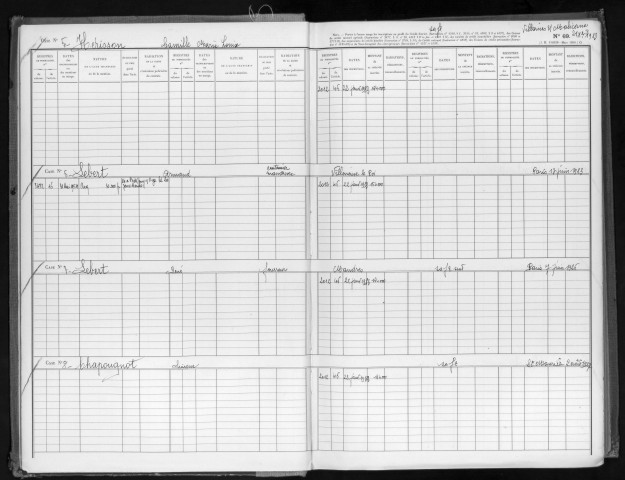 Conservation des hypothèques de CORBEIL. - Répertoire des formalités hypothécaires, volume n° 719 : A-Z (registre ouvert en 1952). 