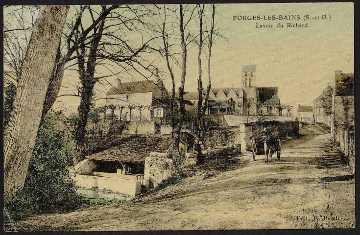 Forges-les-Bains.- Lavoir du Richard (15 janvier 1912). 