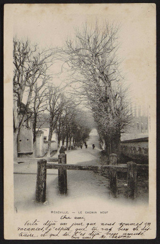 MEREVILLE.- Le chemin neuf (11 avril 1903).