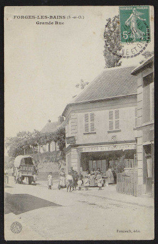 Forges-les-Bains.- Grande rue (22 octobre 1909). 