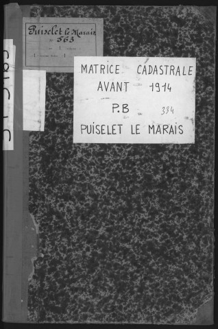 PUISELET-LE-MARAIS. - Matrice des propriétés bâties [cadastre rénové en 1935]. 