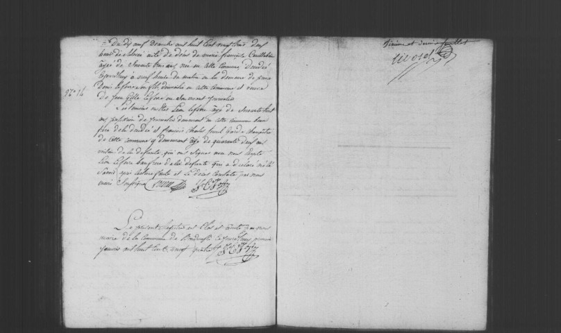 BONDOUFLE. Naissances, mariages, décès : registre d'état civil (an XII-1823). 