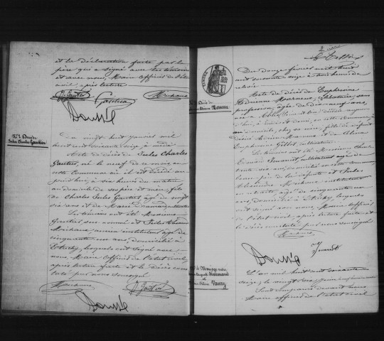 CHAUFFOUR-LES-ETRECHY. Naissances, mariages, décès : registre d'état civil (1876-1890). 