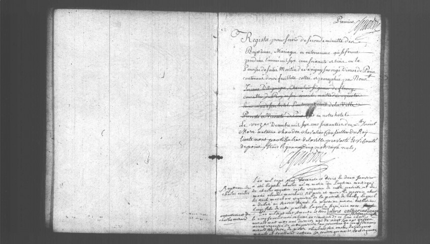 SAVIGNY-SUR-ORGE. Paroisse Saint-Martin : Baptêmes, mariages, sépultures : registre paroissial (1763-1770). 
