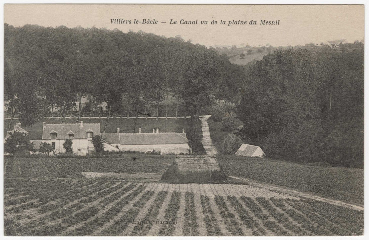 VILLIERS-LE-BACLE. - Le canal vu de la plaine du Mesnil. Editeur Bardelet. 