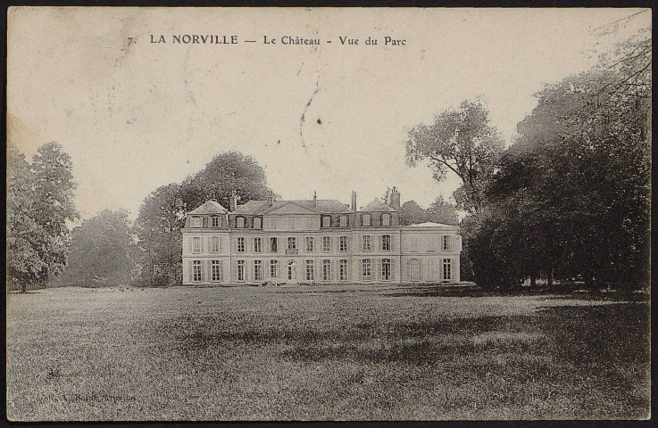 NORVILLE (LA).- Le château et le parc (13 juillet 1908).