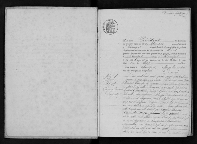 ETAMPES. Décès : registre d'état civil (1884). 