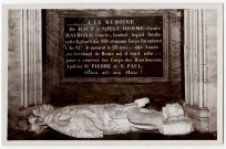 CORBEIL-ESSONNES. - Eglise Saint-Spire de Corbeil. Statue du comte Haymon 1er, fondateur de la collégiale (Xe siècle), Ch. W. 