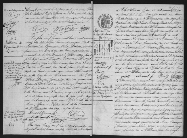 VILLEMOISSON-SUR-ORGE.- Naissances, mariages, décès : registre d'état civil (1897-1904). 