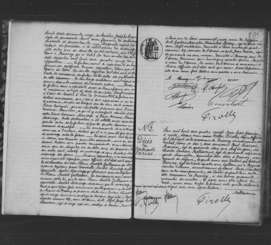 BRUNOY. Naissances, mariages, décès : registre d'état civil (1883-1887). 