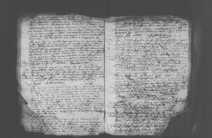 COURCOURONNES. Paroisse Notre-Dame : Baptêmes, mariages, sépultures : registre paroissial (1771-1791). 