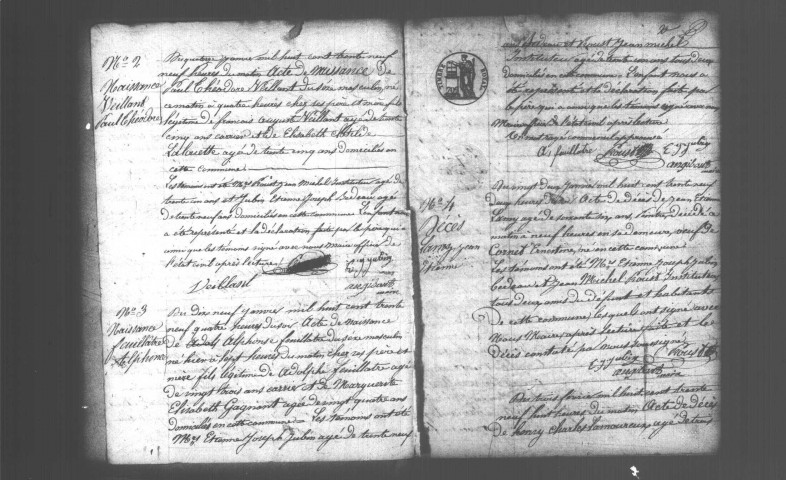 SAULX-LES-CHARTREUX. Naissances, mariages, décès : registre d'état civil (1839-1847). 