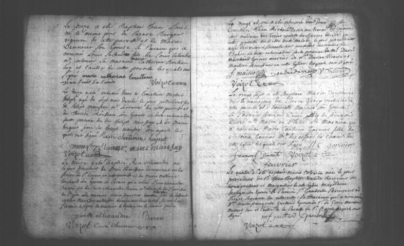 ETAMPES. Paroisse Notre-Dame : Baptêmes, mariages, sépultures : registre paroissial (1745-1755). [Lacunes : 3ème feuillet B.M. (1751)]. 