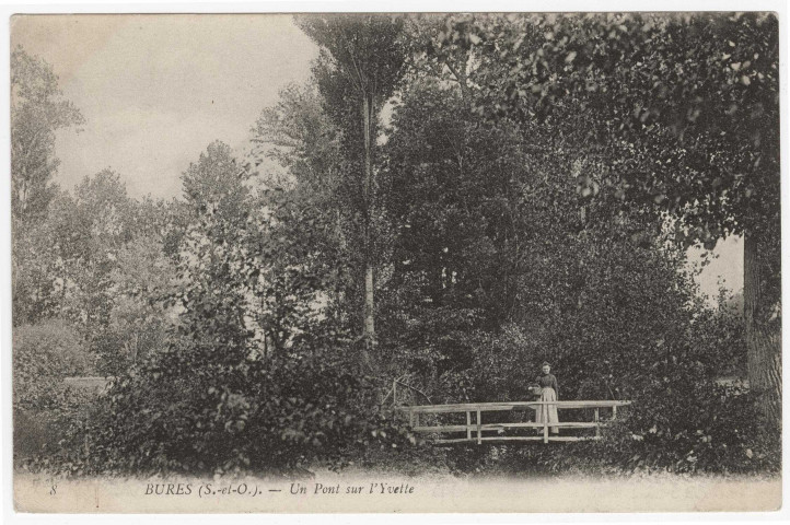 BURES-SUR-YVETTE. - Un pont sur l'Yvette, 1905, 2 mots, 5 c, ad. 