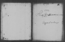 MONTCEAUX. Paroisse Saint-Etienne de Montceaux : Baptêmes, mariages, sépultures : registre paroissial (1751-1772). 