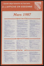 EVRY.- A l'affiche en Essonne : programme culturel, Comité départemental du tourisme, mars 1987. 
