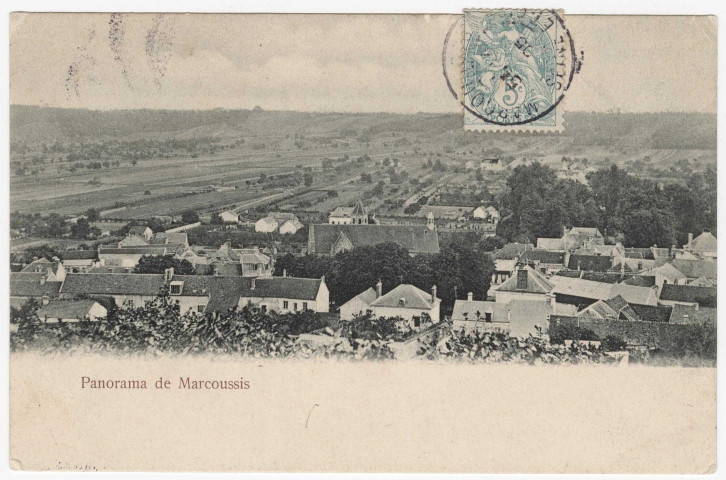 MARCOUSSIS. - Panorama de Marcoussis [Editeur Trianon, (1905), timbre à 5 centimes]. 