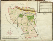 NORVILLE (LA). - Plans d'intendance. Plan, Ech. 1/200 perches, Dim. 70 x 55 cm, [fin XVIIIe siècle]. 