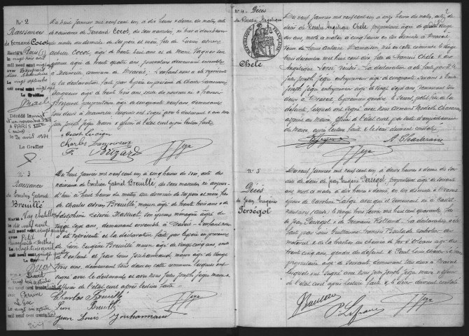 DRAVEIL.- Naissances, mariages, décès : registre d'état civil (1901). 