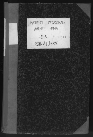 ROINVILLIERS. - Etat de sections [cadastre rénové en 1934]. 