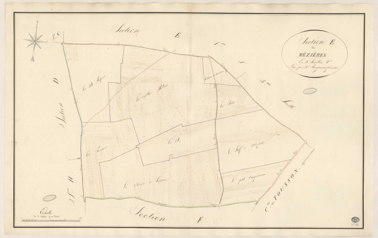 BUNO-BONNEVAUX. - Section E : Mézières, 2e feuille. 