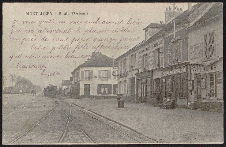 Montlhéry.- Route d'Orléans (10 avril 1906). 