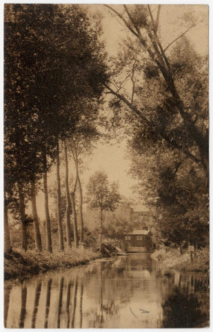 LARDY. - Les bords de la Juine (1941), 9 lignes, ad., sépia. 