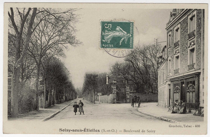 SOISY-SUR-SEINE. - Boulevard de Soisy [Editeur Grobois, timbre à 5 centimes]. 