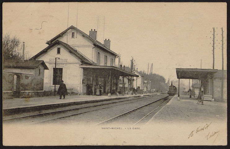 SAINT-MICHEL-SUR-ORGE.- La gare (août 1904).