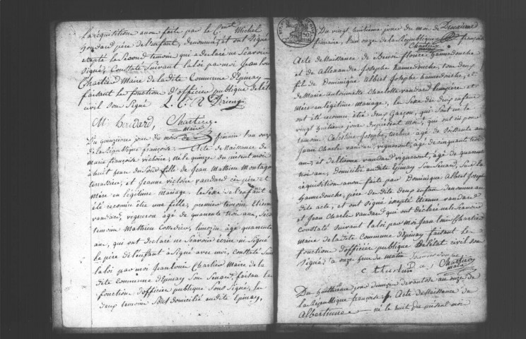 EPINAY-SOUS-SENART. Naissances, mariages, décès : registre d'état civil (an XI-1820). 