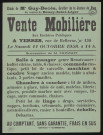 YERRES.- Vente aux enchères de mobilier dépendant de la succession de M. MONNOT, 11 octobre 1958. 