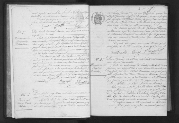 MOIGNY-SUR-ECOLE. Naissances, mariages, décès : registre d'état civil (1861-1875). 