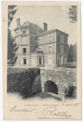 CERNY. - Château de Presles, Bréger, 1 mot, 5 c, ad. 