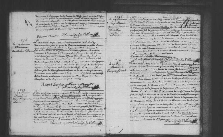 CHAMPLAN. Paroisse Saint-Germain d'Auxerre : Baptêmes, mariages, sépultures : registre paroissial (1756-1765). 