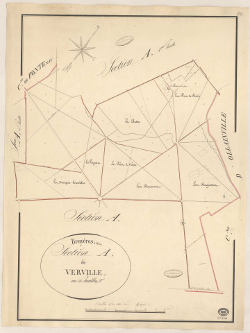 BRUYERES-LE-CHATEL. - Section A : Verville, 2e feuille. 