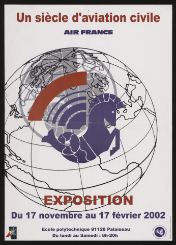 PALAISEAU. - Exposition : un siècle d'aviation civile, Ecole polytechnique, 17 novembre 2001-17 février 2002. 