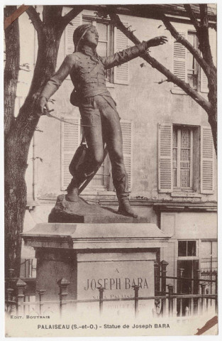 PALAISEAU. - Statue de Bara, tambour de la République [Editeur Boutrais, sépia]. 