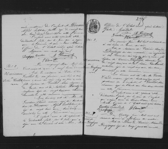 BLANDY. Naissances, mariages, décès : registre d'état civil (1861-1875). 