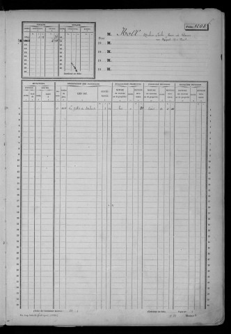 CERNY. - Matrice des propriétés non bâties : folios 1201 à 1798 [cadastre rénové en 1968]. 
