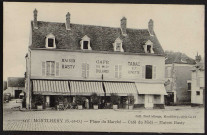 Montlhéry.- Place du marché et café du Midi Maison Basty [1904-1910]. 
