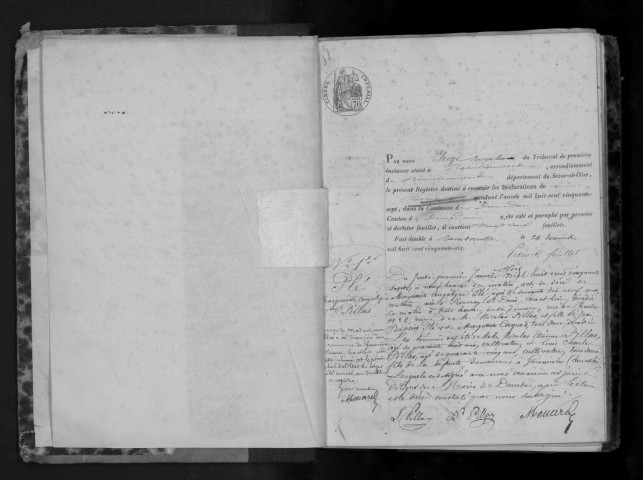 DOURDAN. Naissances, mariages, décès : registre d'état civil (1858-1860). 