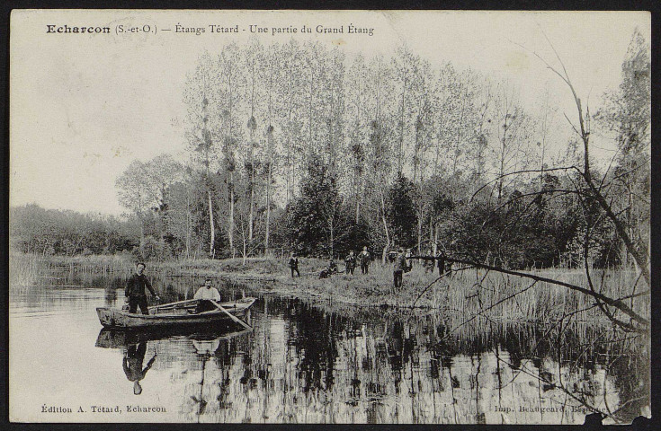 Echarcon.- Etangs Tétard : Une partie du grand étang (5 juillet 1912). 