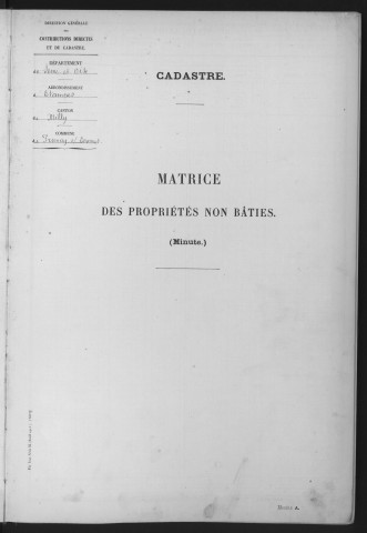 PRUNAY-SUR-ESSONNE. - Matrice des propriétés non bâties [cadastre rénové en 1934]. 