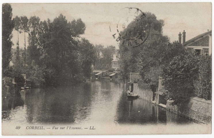 CORBEIL-ESSONNES. - Vue sur l'Essonne, LL, 1914, 6 lignes. 