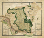 SAINTE-GENEVIEVE, MORSANG [SUR ORGE] et VILLEMOISSON. - Plans d'intendance. Plan, Ech. 1/100 perches, Dim. 90 x 80 cm, [fin XVIIIe siècle]. 