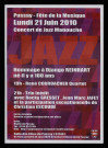 PUSSAY.- Fête de la musique. Concert de jazz manouche. Hommage à Django Reinhart, Salle des fêtes, 21 juin 2010. 