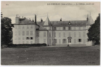 COUDRAY-MONTCEAUX (LE). - Le château, façade sud, ND. 