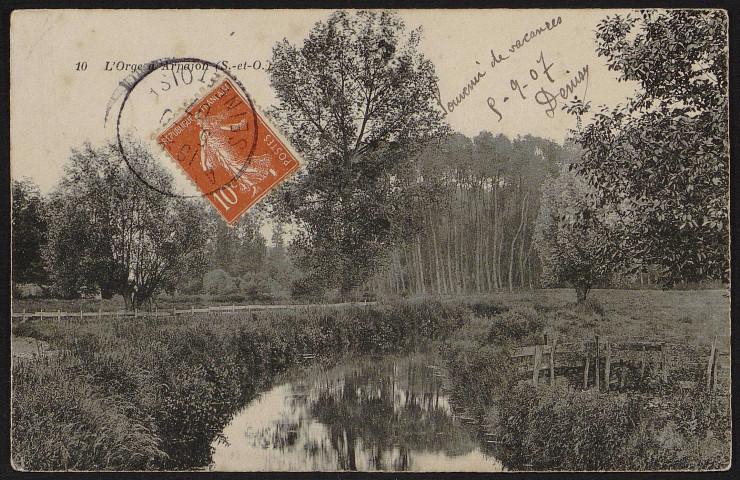 Arpajon.- L'Orge à Arpajon (5 septembre 1907). 