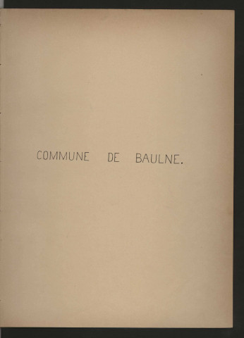 BAULNE (1899). 20 vues de microfilm 35 mm en bandes de 5 vues. 