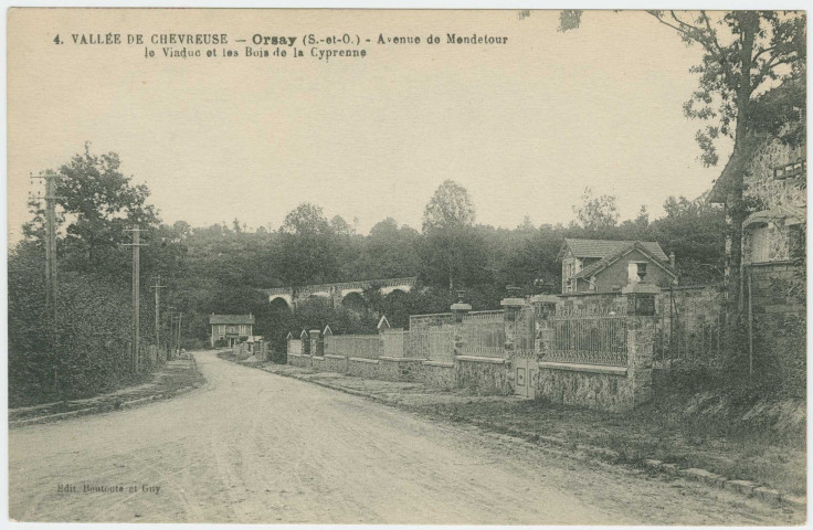 ORSAY. - Avenue de Mondétour, le viaduc et les bois de la Cyprenne. Edition Boutoute et Guy. 
